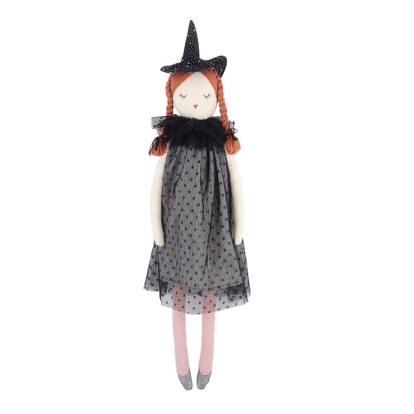 MON AMI Tabitha Witch Doll, Soft & Elegant Plush Doll, Well Built Stuffed Doll for Child or Toddler |Use as Toy or Halloween Decor, Great Gift for Kids or Collectors,28”