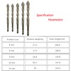 High Strength Eccentric Twist Drill Bit,for Stone,Glass,Concrete,Wood,Brick,Metal,Four Blade Serrated Drill