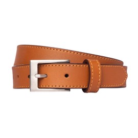 PBF 's Belts for Men | Cinturón de vestir de cuero casual de 1.25 pulgadas de ancho | XS a grande y alto, Bronceado, 42" - 44"