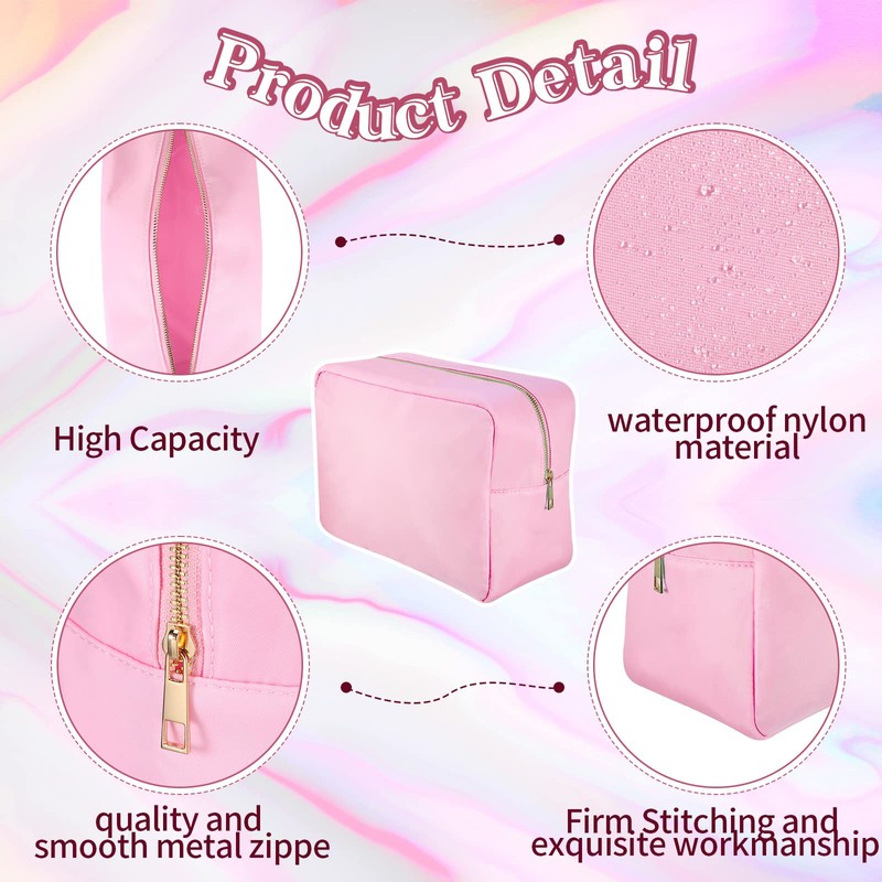 Sweetude 6 Pcs Nylon Makeup Bag Travel Purse Organizer Toiletry