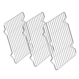 Zacfton Stainless Steel Cooling Racks, Set of 3, 8.6L x 6.2W x 0.5H Inch, Wire Racks for Cooking, Baking, Roasting, Grilling, Dishwasher Safe