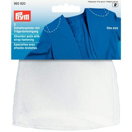 Prym weiß 993920 Schulterpolster Trägerbefestigung PA, Charmeuse, one Size 115 x 125 x 10 mm, 2 Stück