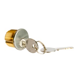 Mortise Cylinder, Solid Brass with Nickel Plated End Cap, Precision 5 Pin ANSI Cylinder, YL Keyway, Keyed Alike Options, Includes Two Keys & YL Cam for Mortise Locksets
