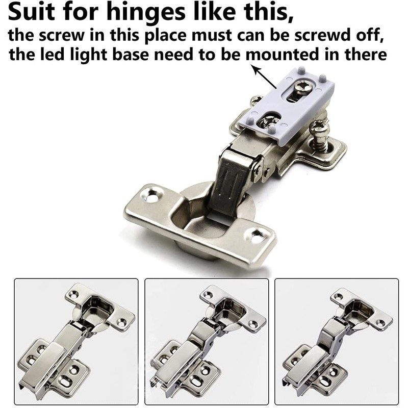 6Pcs Universal Cabinet Cupboard Hinge LED Light for Modern Kitchen