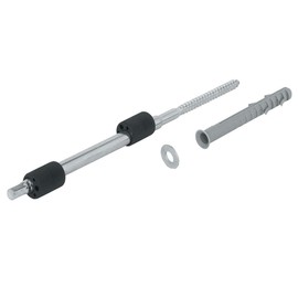 Gedotec Shelf Support Concealed Shelf Support for Wall Mounting - VEGA | Holder Galvanised Steel | Shelf Holder Wood for Shelf Thickness 19 mm | Pack of 2 - Shelf Support with Wood Thread and Frame