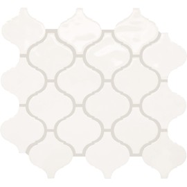 Daltile Mesmerist 11" X 12" Ceramic Arabesque Mosaic Tile in Spirit Gloss (10 PC Per Carton) (7.4 SQFT Per Carton )