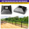 Hulave Split Post Cover, Fits 1x1 Post/3.5x3.5 Base, Indoor/Outdoor Iron