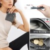 Contacts Genuine Leather Small Wallet for Women RFID Blocking Card