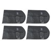 4pcs Garment Bags Waterproof Dustproof Thickened Suit Bag with Transparent