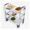 Dason All Stainless Steel 3-Stage Serving Cart Guruma Extra Large