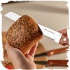 Brotmesser, Edelstahlklinge, Klingenlänge 20cm, Klingenblatt mit scharfem Wellenschliff, bequemer Holzgriff,