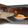 TOPSKY 2-Pack Short Oven Mitts, 7-Inch Heat Resistant Cotton Twill