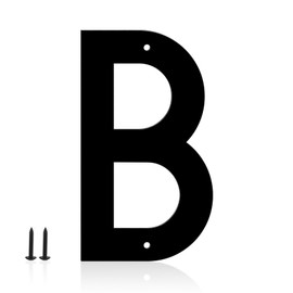 5 Inch Modern Metal House Address Numbers for Outside, Black Metal House Address Letters, Door and Mailbox Numbers for Outside, B