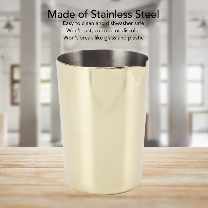 Bartending Cup Dishwasher Safe Rust Proof Stainless Steel Cocktail Mixing