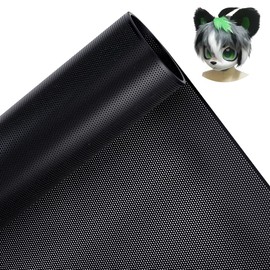 BENECREAT Custom Fursuit Eye Mesh, 100 x 30 cm Black PVC Sublimated Net 0.3 mm Thick Waterproof Printable Mesh for Furries Cosplay, Props, Fursuits, Craft Making, Hole: 0.8 mm