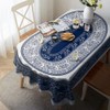 Virtumob Bohemian Oval Tablecloth 60x84inch,Tablecloth Farmhouse Water Proof Polyester Table