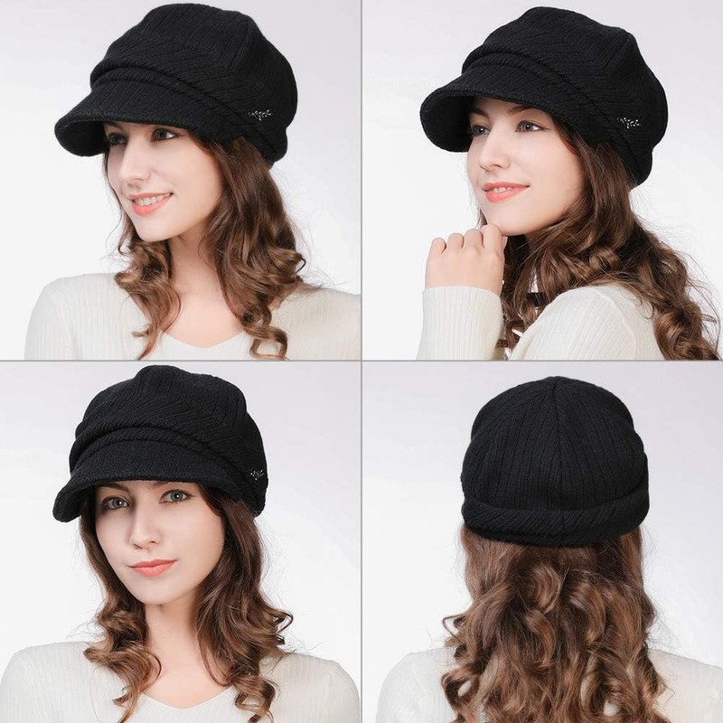 Siggi Women's Knit Hat, Cap, Cap, Adjustable Size, Cotton, With