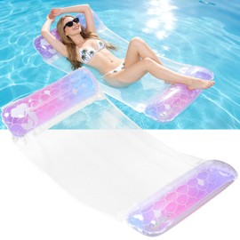 Float Water Hammock, Float Bed, Instagram Appeal, For Adults, 45.3 x 25.6 inches (115 x 65 cm), With Backrest, Loose, Water Bed, Won't Sink, Leisure Float, Mesh Bottom, Beach Swimming, Strong Buoyancy