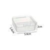 Globellapro 4PCS Square Transparent Plastic Organize,Small Storage Box with Lids,Empty