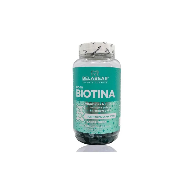 Biotina Cisteína Lisina Metionina 100 Gomitas Belabear