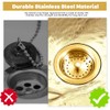 Norme 5 Pcs 3-1/2 Inch Kitchen Sink Drain Strainer Assembly