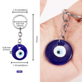 WEWAYSMILE Hamsa Hand Evil Eye Beads, Turkish Eye Hand, Turkish Eye Keyring, For Car Bag, Keys, Jewellery, Hanging Ornament, Gift, c