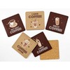 Inkdotpot Set of 6 Drink Coasters Decorative Non,Slip Cork Base