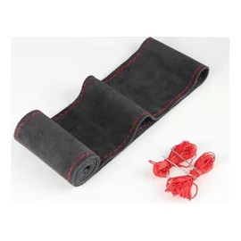 VKGUG Microfiber Leather Hand Sewn Steering Wheel Cover Compatible with Honda Accord 2013-2017 Ridgeline 2017-2020 Crosstour 2013-2015 DIY Steering Wheel Protector On Wrap Interior Accessories