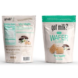 got milk? Very Vanilla Wafer Cubes, Delicious Wafer Squares for Dessert or Snack, 8.8 Oz.
