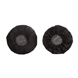 ONLYKXY Non-woven Handheld Microphone Cap case pads Universal Small Mic Covers Replacement WindScreen Protective for Recording Room KTV (Black) (100 PCS)