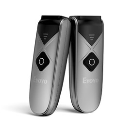 2-Pack Eyoyo Mini QR 2D&1D Bluetooth Barcode Scanner Portable Wireless Barcode Reader with USB Wired/Bluetooth/ 2.4G Wireless Connection for Phone, Android, Tablet, Laptops