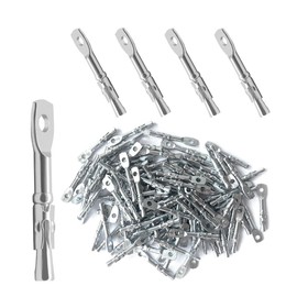 100Pcs Tie Wire Eye Bolt Galvanized Carbon Steel Concrete Wedge Anchor Heavy Duty Fastener Expansion Anchor for Hanging Ceiling Joists Hammocks Swing Chairs Wall