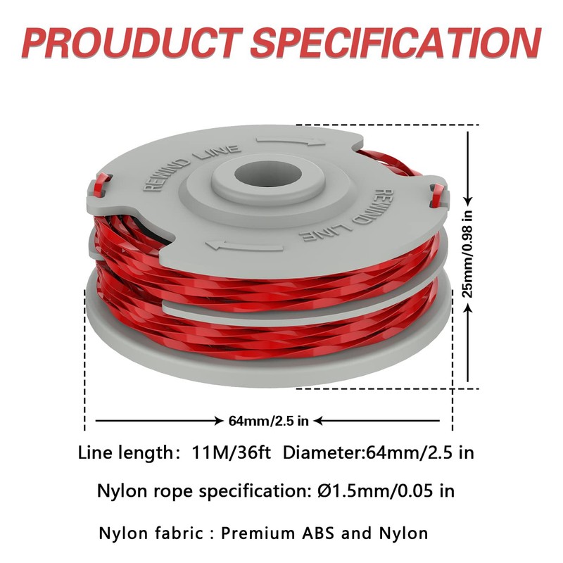 MOECSHSY Strimmer Spool for Flymo, Strimmer Wire for Flymo Fly021,