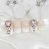 Cream puff handmade nail tips - Long round / 슈크림