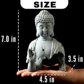 Buddha Statue for Home Stone Zen Garden Accessories Meditation Zen Garden Yoga Bonsai Micro Landscape Feng Shui Decor Fish Tank Aquarium Decorations