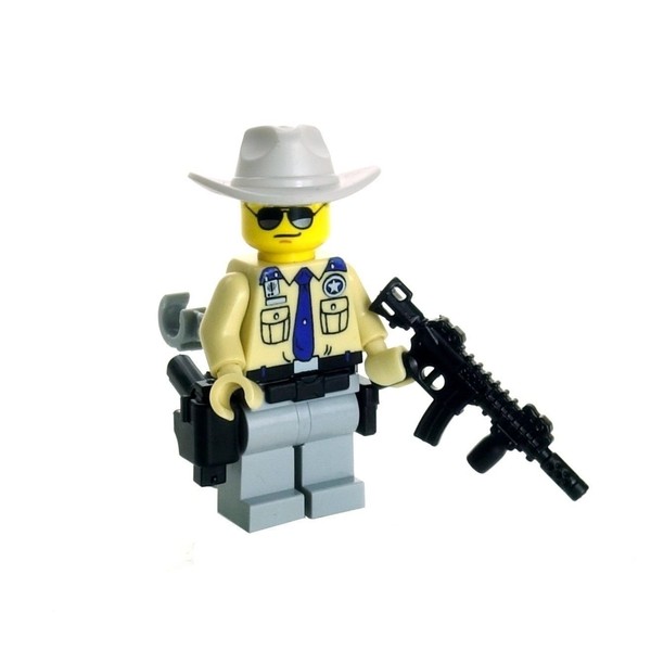 Battle Brick Texas Highway Patrol Police Officer (SKU46) Custom Minifigure