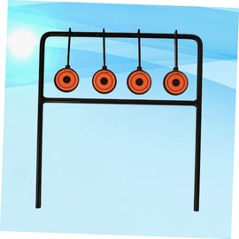 Totority Game Toys Steel Target Stand Educational Toy Learning Toy Shooting Game Toy Equipment Hunting Target Sticker Shooting Practice Target Hunting Exercise Target Black