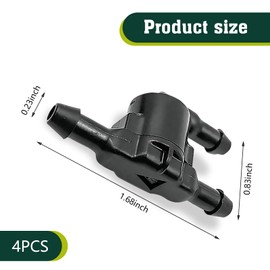 dawfall Pack-2 Car Windshield Wiper Washer Check Valve, 3 Port Cleaning Nozzle Hose Connector Replacement #8532128020, Wiper Spray Pipe Cleaning Connector Accessory, Compatible with Lexus (Black)