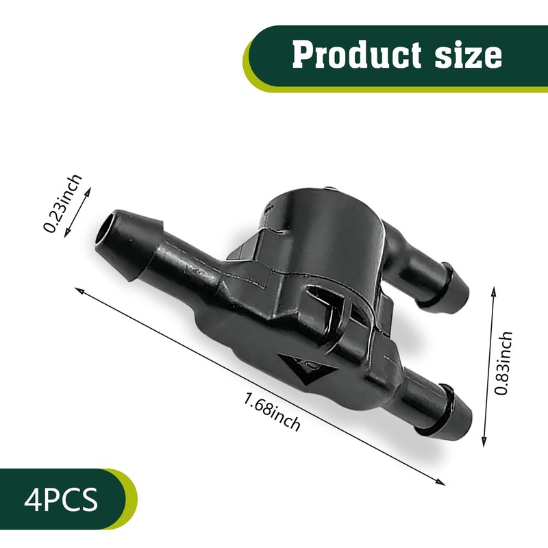 dawfall Pack-2 Car Windshield Wiper Washer Check Valve, 3 Port