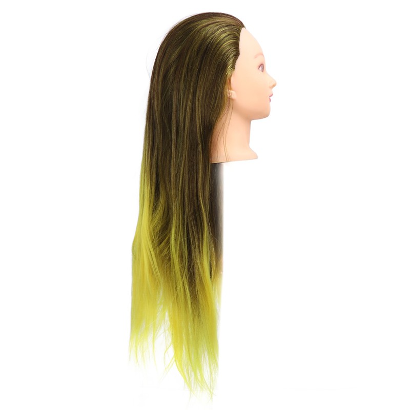 Gradient Wig Hair Mannequin Head Hairdressing Styling Training Braiding Doll