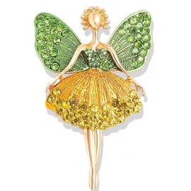 JJiaoLinin Brooches for Ladies,Created Crystal Fancy Vintage Style Brooch Pin Colorful Butterfly Brooch Pins Elegant Rhinestone Brooches Fashion Brooch for Women Girls Birthday Gift Wedding Party