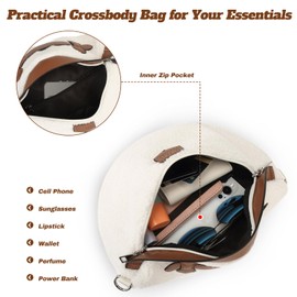 Eslcorri Crossbody Bags for Women - Fashion Sling Purse Shoulder Bag Fanny Pack Leather Causal Chest Bum Bag with Adjustable Wide Strap for Workout Traveling Running Shopping