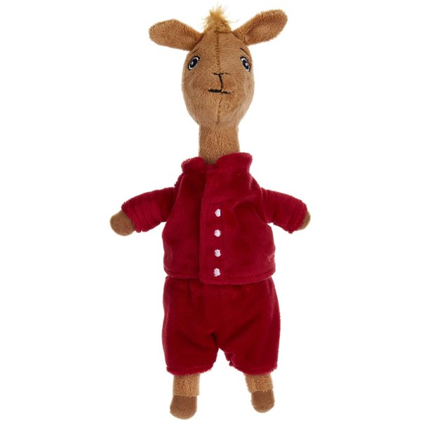 Llama Red Pajama Beanbag Stuffed Animal Plush Toy, 10”