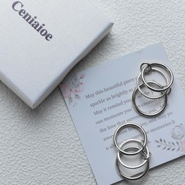 Gold 14k Rings for Women Fidget Ring Silver Oura Rings for Women and Teen Girls Non Tarnish Gold Anxiety Ring Stackable Thumb Cubic Zirconia Stainless Steel Rings Anillos De Oro 14k De Mujer Spinelli