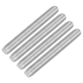 QUARKZMAN Pack of 4 Fully Threaded Spindle, M10 x 80 mm, 304 Stainless Steel, Right-Hand Thread, Threaded Rods, M10-1.5 Thread Pitch for Furniture and Machine Assembly