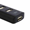 Unbranded Black USB 2.0 Hi-Speed 4-Port Splitter Hub For PC