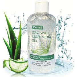 Raslok 100% Pure Natural Aloe Gel For Moisturizing Face Skin & Hair Care,Durable Moisturizing Hydrating Soothing Non-Sticky 300 gm