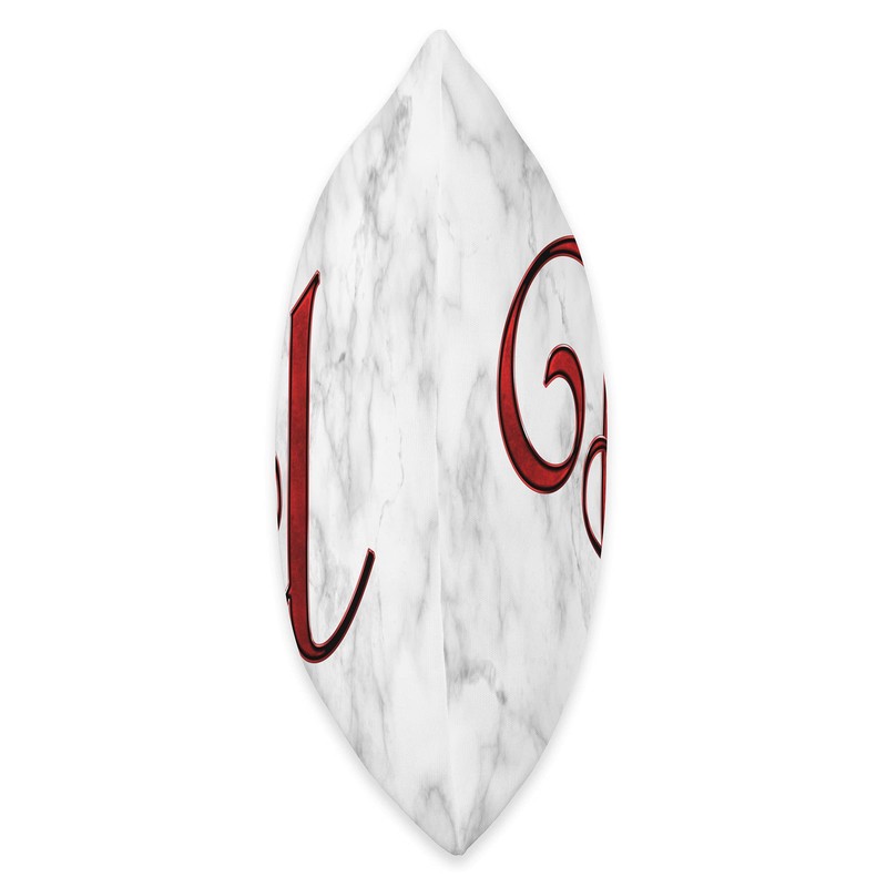 Red Heart Letter U Love Shape Cursive White Initial Name