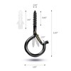 Brightech String Light Screw Hooks - Ceiling Hooks for Hanging