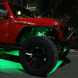 Unbranded 10x Waterproof Green LED Rock Light ATV SUV Off-Road Truck Underbody Trail Light